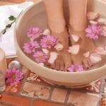 Soaking Feet in Epsom Salts