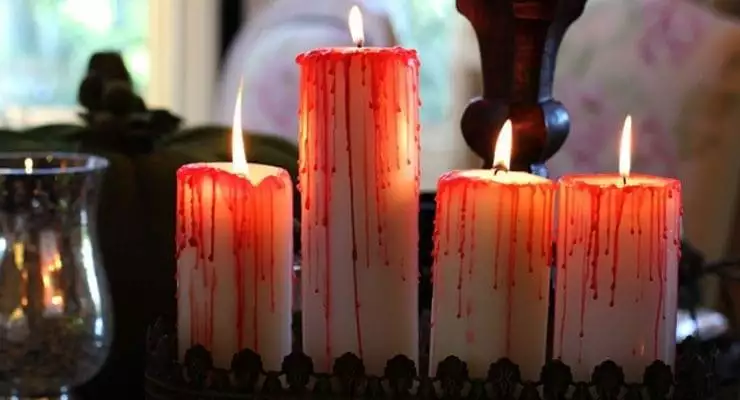 DIY Blood Dripped Candles