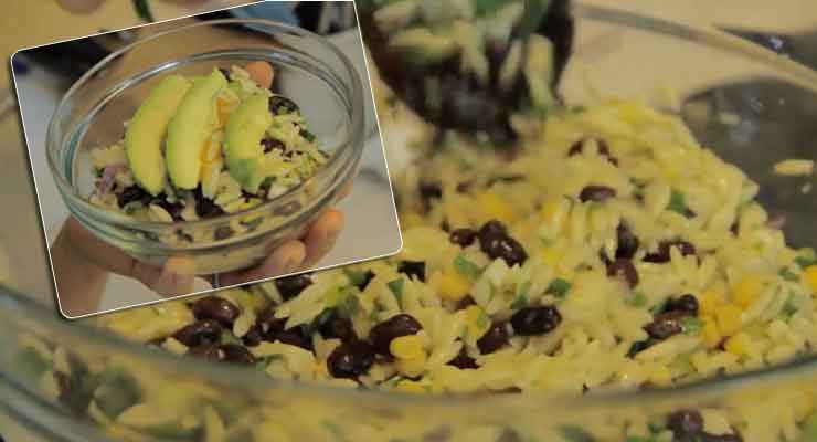 Orzo Black Bean Mango Salad