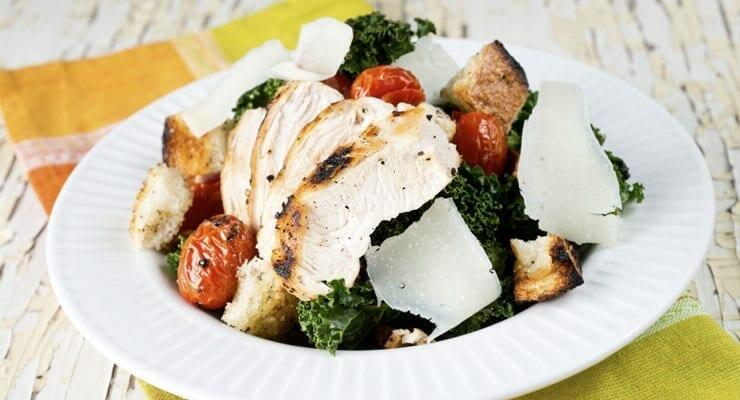 “Massaged” Caesar Kale Salad