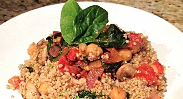 Spinach & Tomato Quinoa Recipe