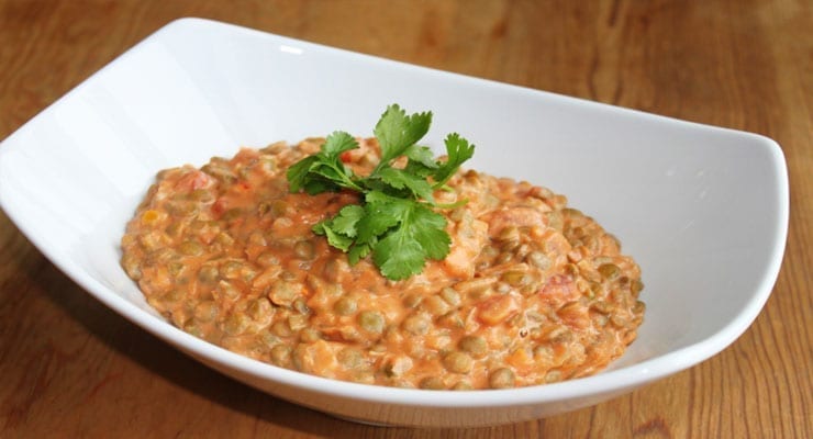 Lentils Smothered In Creamy Homemade Tomato Sauce