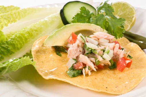 Healthy Salmon Tostada Salad