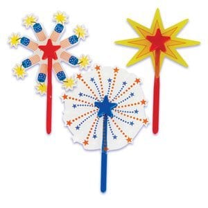 Firework Pinwheel Cupcake Picks