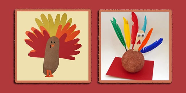 Preschool Turkey Thanksgiving Art Projects