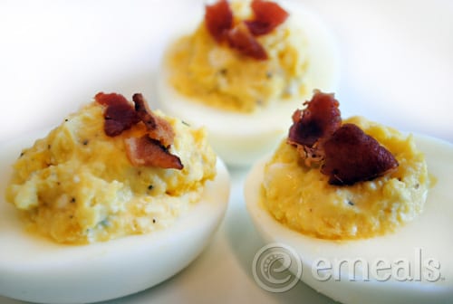 Blue Cheese and Bacon Deviled Eggs