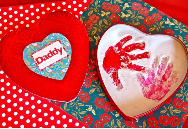 DIY Clay Handprint Valentines