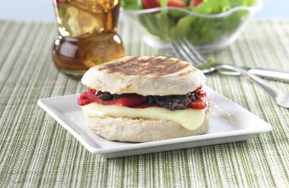 Roasted Red Pepper Panini Recipe [Vegetarian]