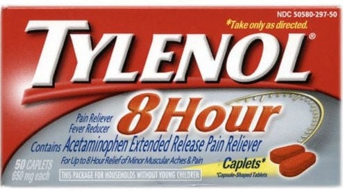 Recalling Tylenol 8-Hour Extended Release Caplets