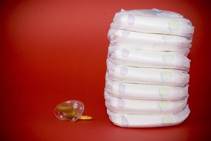 How to Make a Two-Tiered Diaper Cake