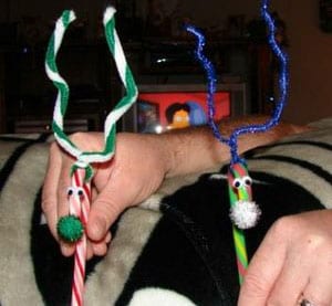 How to Make Candy Cane Reindeer Ornaments