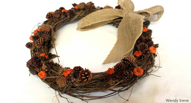 How to Make a Nature-Inspired Fall Wreath