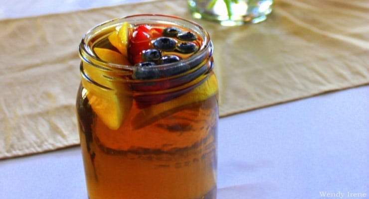 Fruit Infused Sun Tea and Simple Quick Meal Ideas