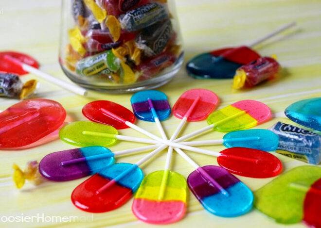 Homemade Easter Egg Lollipops Made From Jolly Ranchers