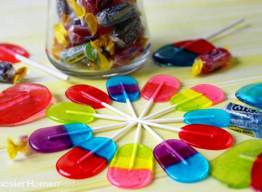 Homemade Easter Egg Lollipops Made From Jolly Ranchers