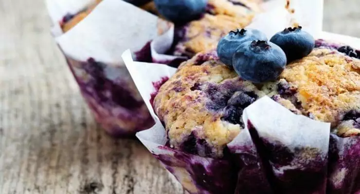Healthy Greek Yogurt Blueberry Muffins