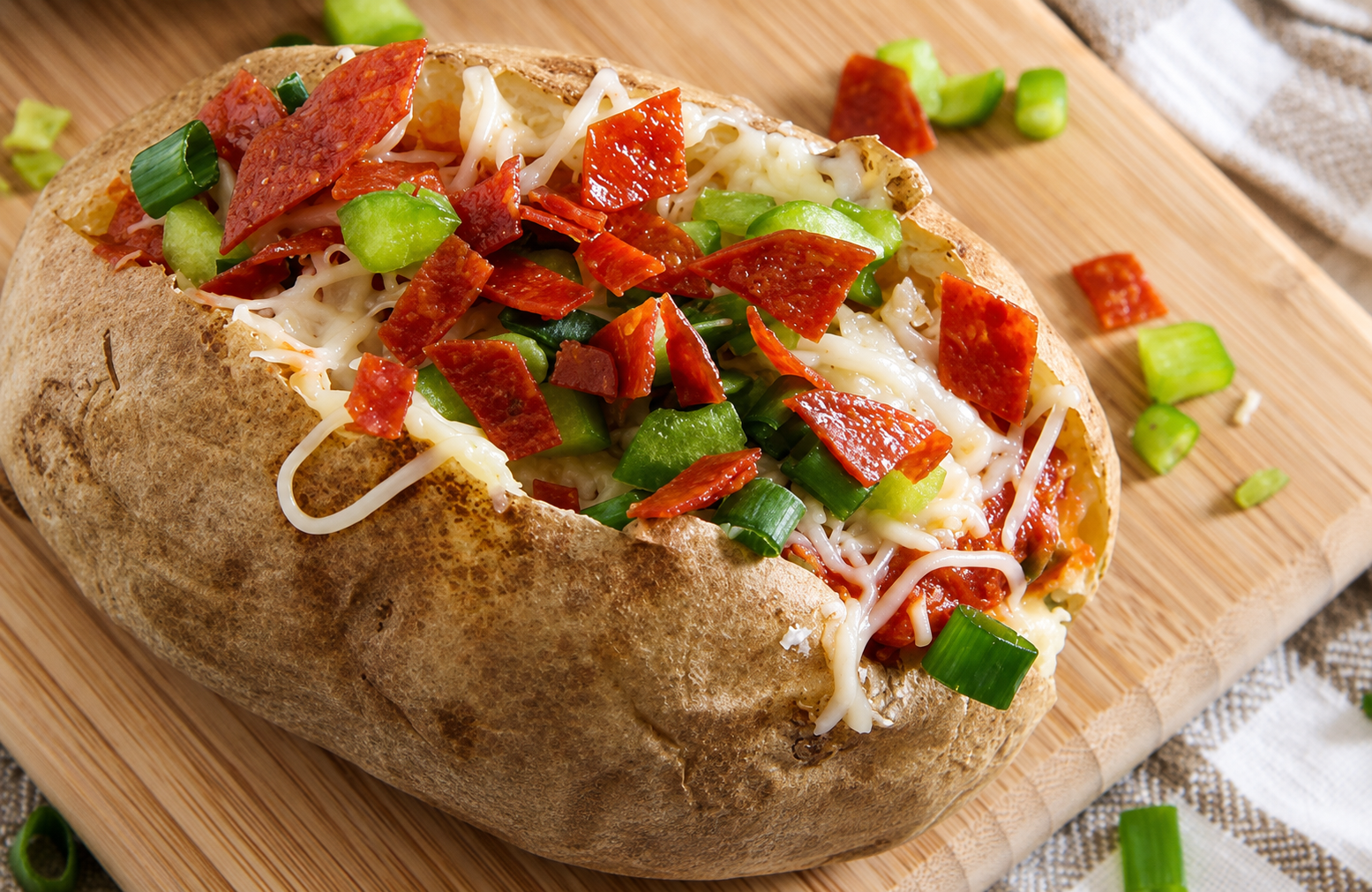 Quick and Healthy Baked Pizza Potatoes