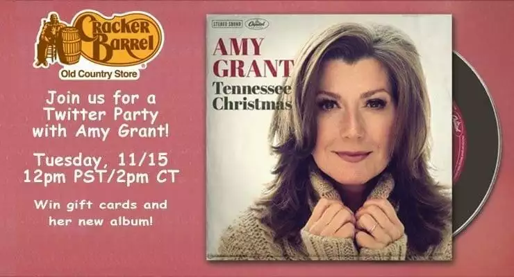 Amy Grant’s Holiday Twitter Party with Cracker Barrel Old Country Store®