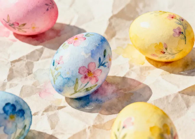No-Dye Watercolor Easter Eggs