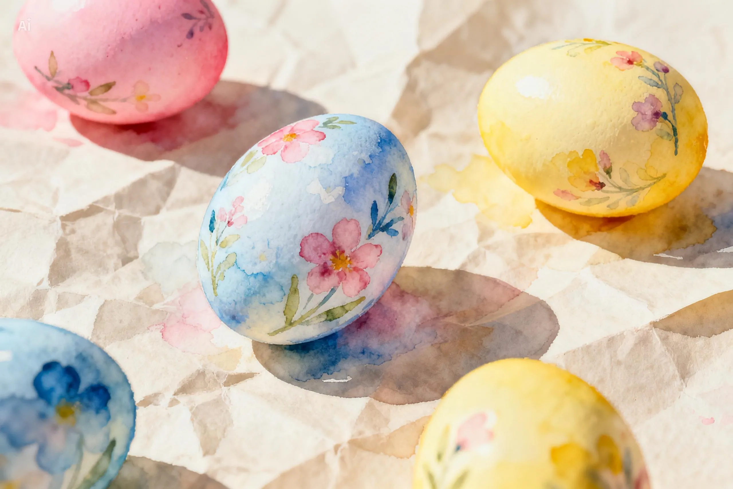 No-Dye Watercolor Easter Eggs
