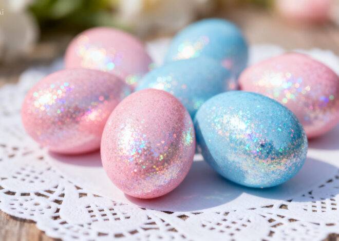Sparkly Glitter Easter Eggs