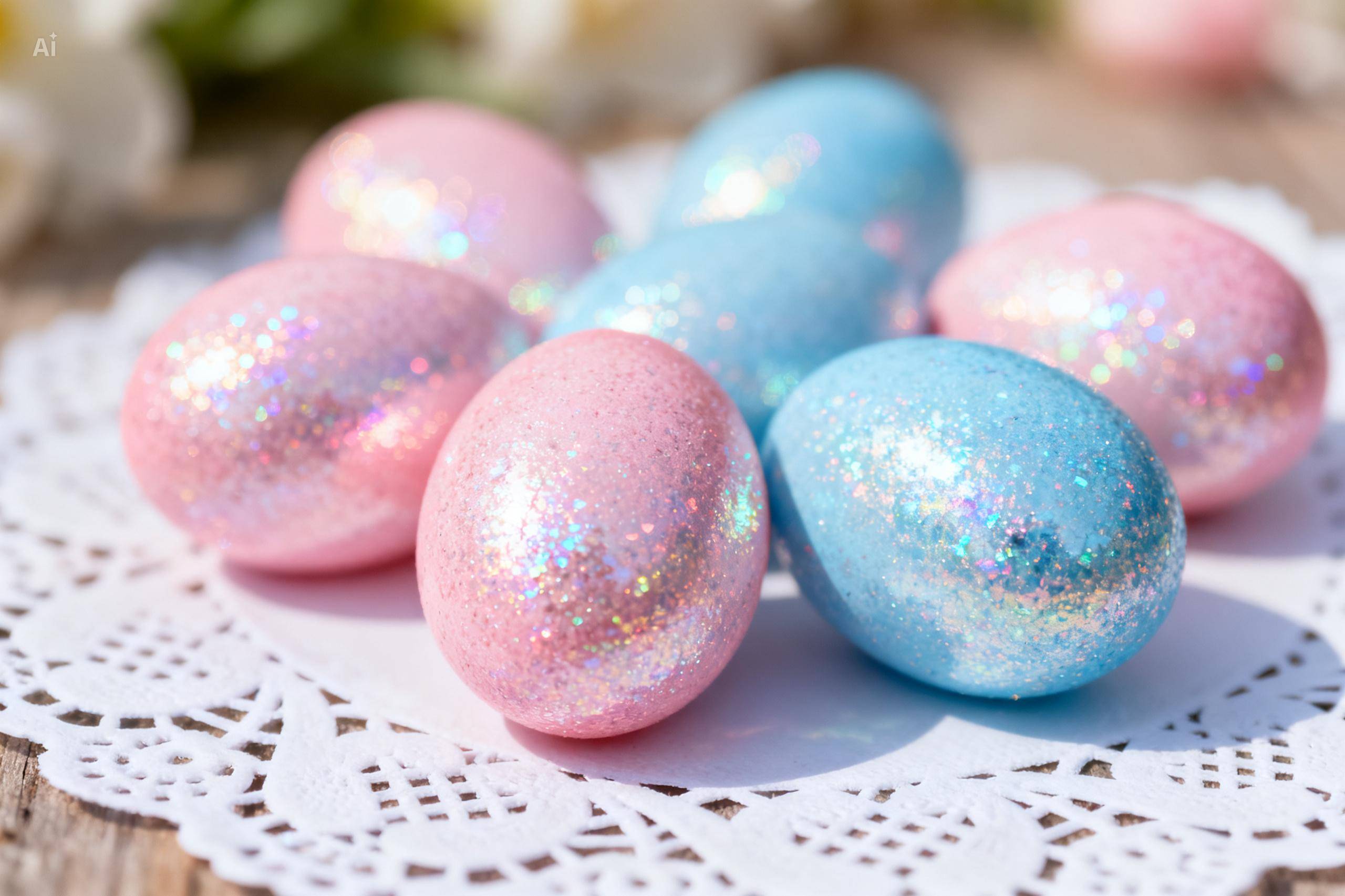 Sparkly Glitter Easter Eggs