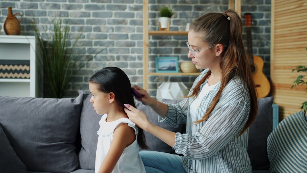 Calm morning routine with a mother and child Calm morning routine with a mother and child
