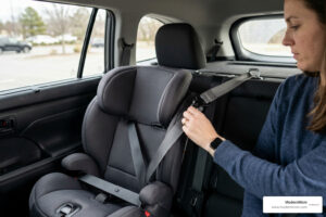 top tether anchor installation in vehicle